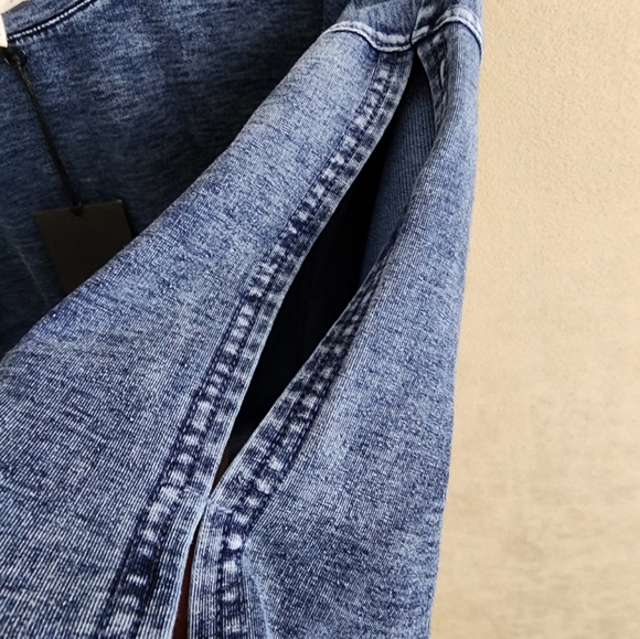 Jane and Delancey Blue Chambray Split Sleeve Top Size XL - Picture 6 of 11